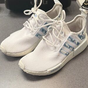 Adidas NMD R1 White with Light Blue Accents